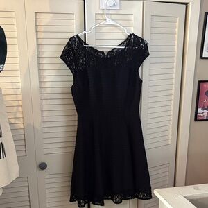 Brixon Ivy Black Lace Mini Dress